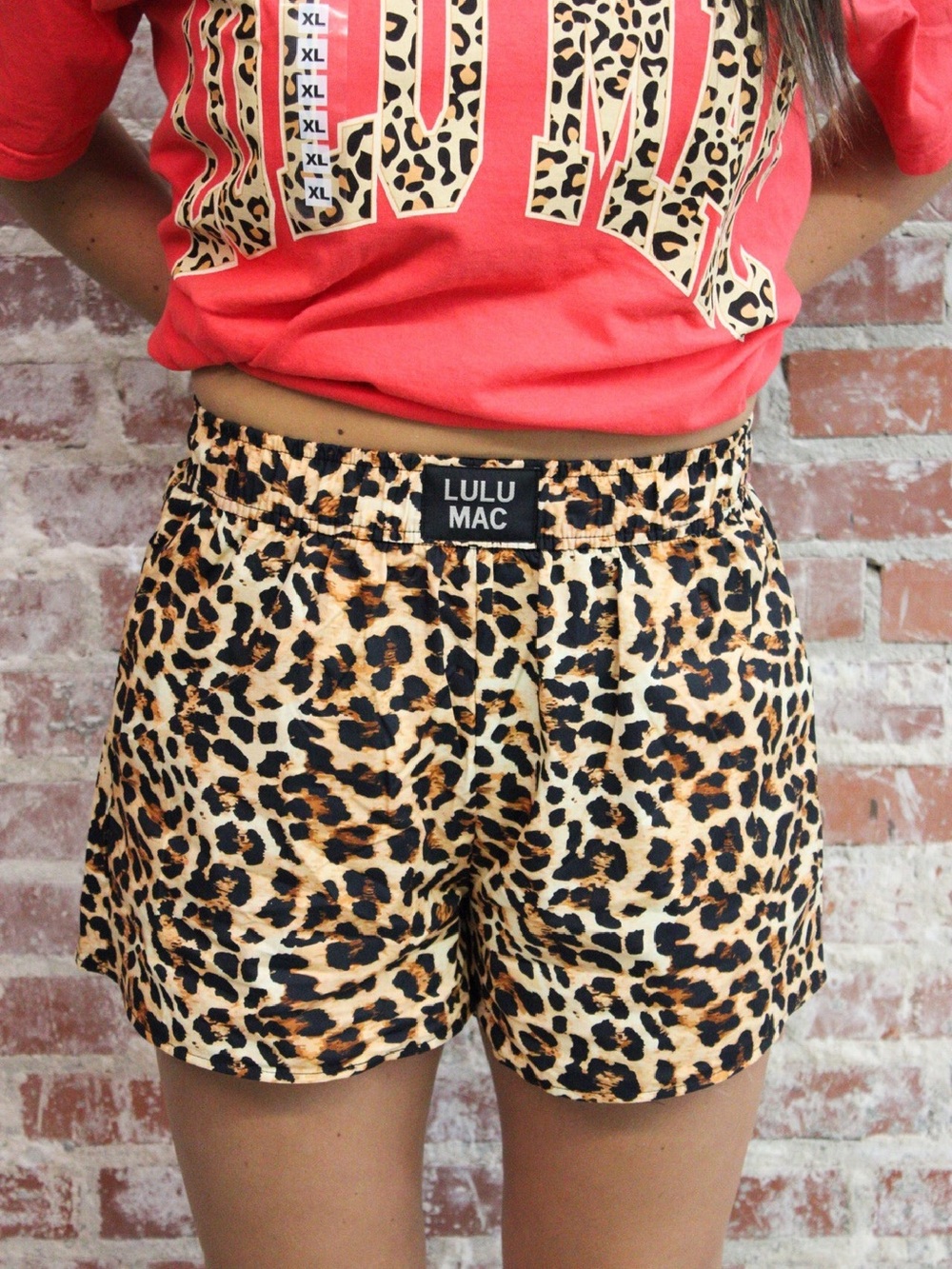 Lulu Mac Leopard Print Boxer Shorts